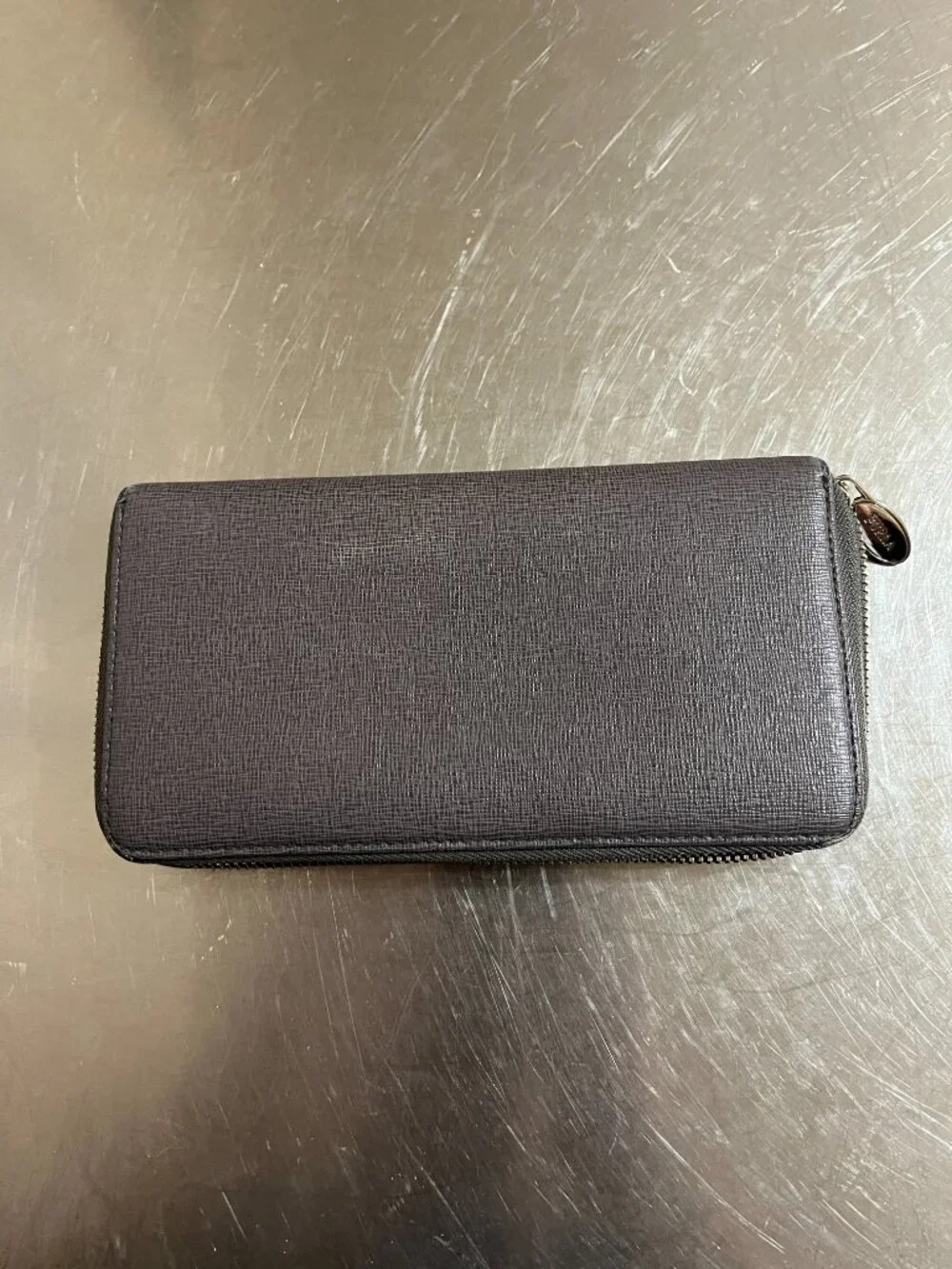 FURLA Dark Gray Wallet Pouch Clutch